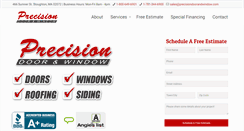 Desktop Screenshot of precisiondoorandwindow.com